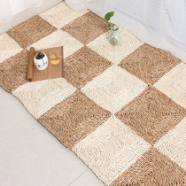 Straw woven tatami mat carpet living room bedroom coffee table balcony bedside carpet Japanese Korean Pastoral window mat