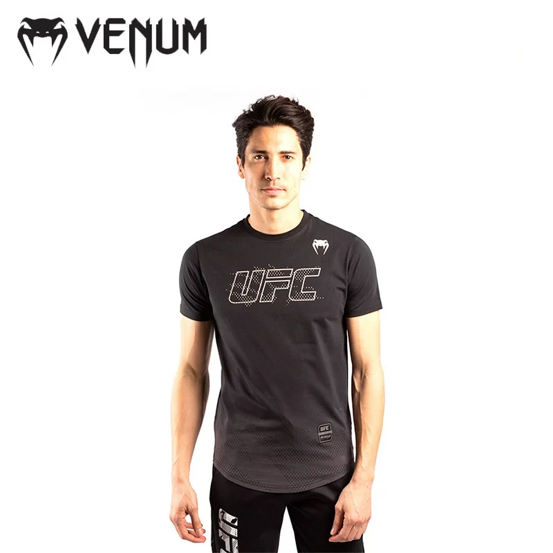 Хлопковая дышащая футболка для тренировок VENUM, с коротким рукавом
