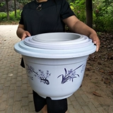 Большой цветочный садовый посадка пластиковая посадка дерева горшок с горшком с большим круговым крупным калибром Bonsai открытый большой цветочный горшок с большим цветом