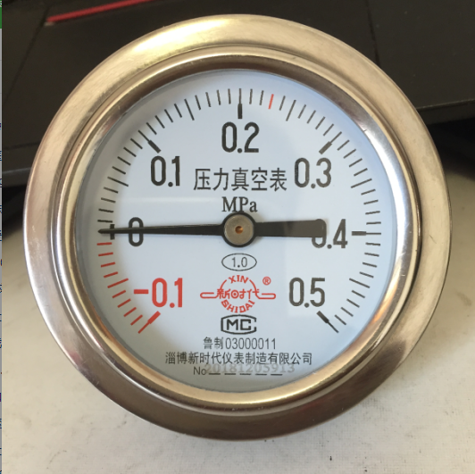 淄博新时代压力真空表-0.1-0.5MPa山东新华LMQ-C型立式灭菌器配件