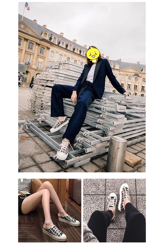 [pla] 19 tuổi hoa nền tảng giày vải tròn đầu hoang dã giày nữ - Plimsolls