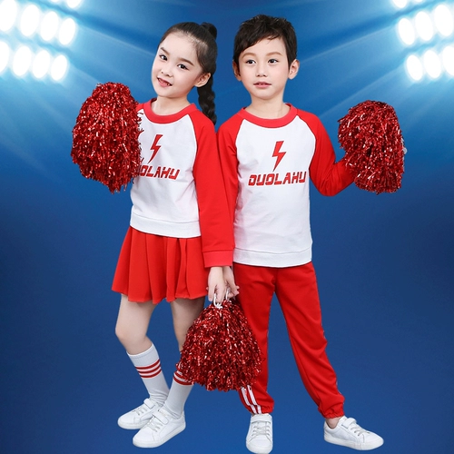 Детские костюмы осенние спортивные встречи церемония открытия костюмы Девочки Чирлидинг костюмы Детские костюмы болельщики