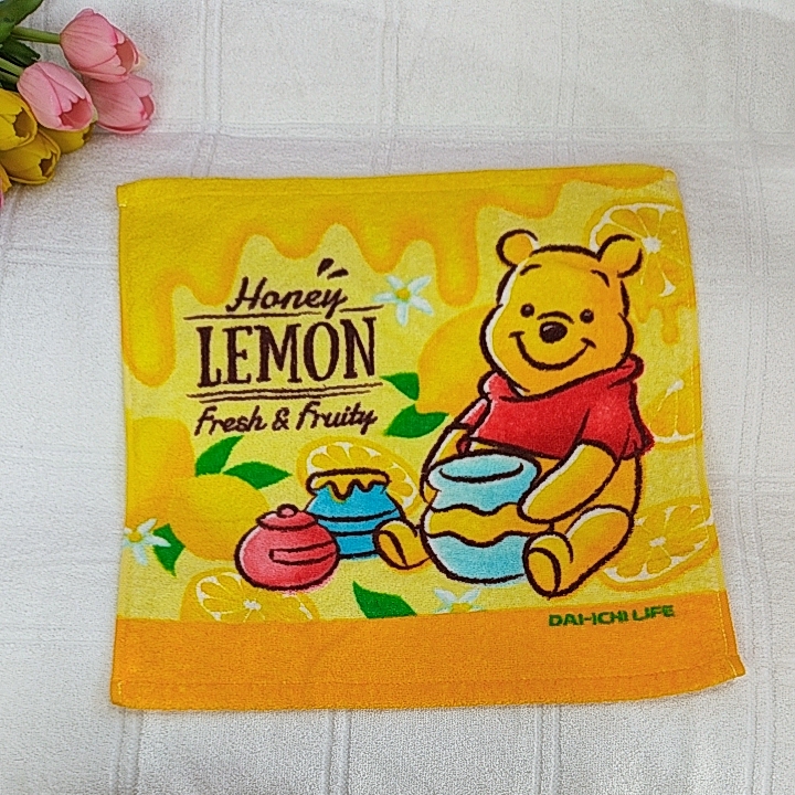 Winnie the Pooh Honey Lemon Pure Cotton Small Square Towel Disney Cute Face Wash Hand Towel My Melody Kuromi