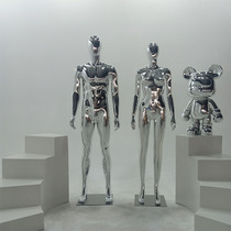 Clothing store full body electroplating mens and womens wedding dress model props human window dummy display couple clothes display stand