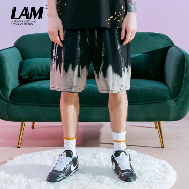 2021 Embroidered Zstained Shorts Male 50% Sports casual pants Chauffins Summer Loose Lovers 5 Sub-pants