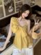 French-Style High-End Bowknot Off-Shoulder Shirt for Women, Summer Design, Stylish Sleeveless Babydoll Top