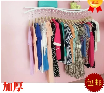  Clothing store hangers S-type wall display rack Clothes ring rack Wall rack thickened boom