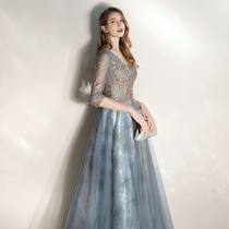 Dress dress female air field Queen fashion banquet temperament party evening dress senior texture art Test party host