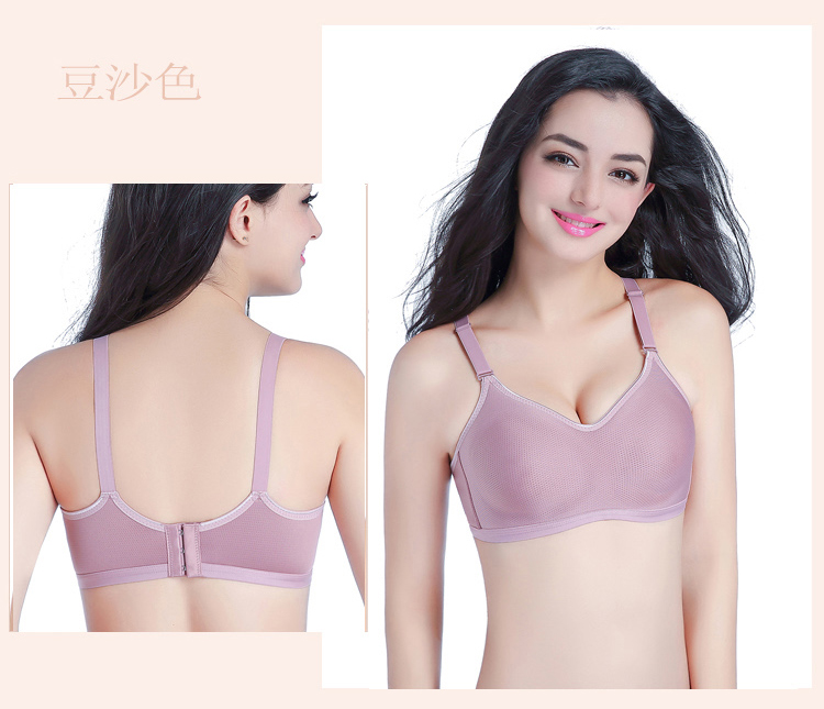 Không có vòng thép đầy đủ thoải mái phần áo ngực mỏng tập hợp điều chỉnh loại chất béo MM kích thước lớn chống chảy xệ đồ lót liền mạch do lot nu