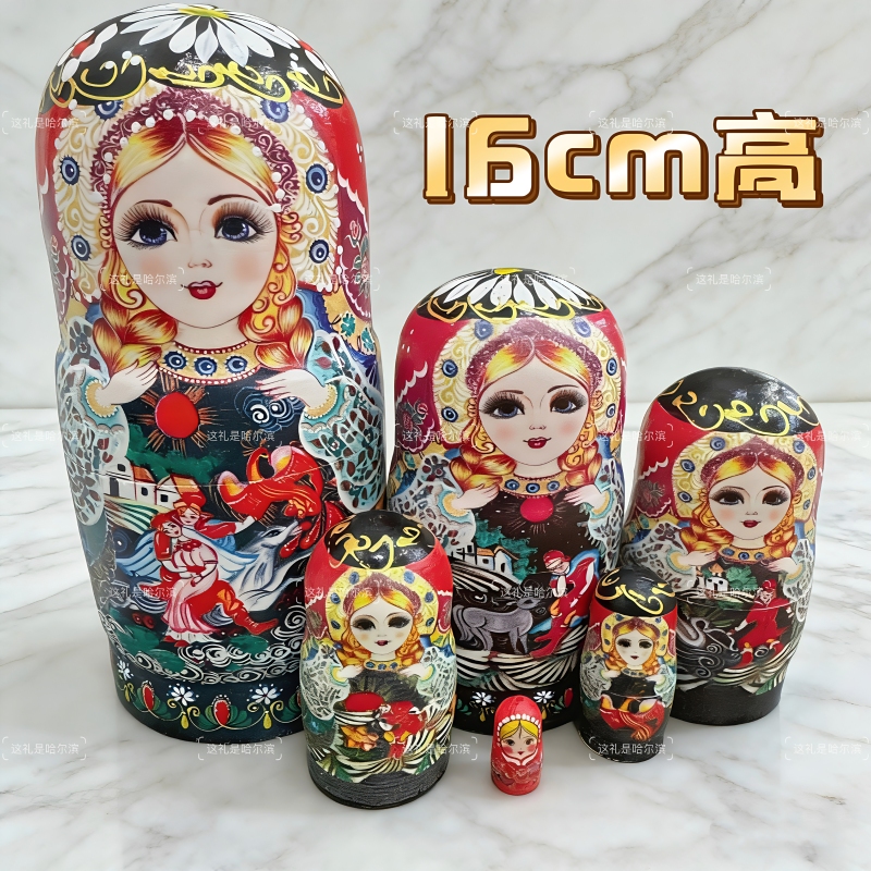 Russian Nesting Dolls 4-Layer, 5-Layer, 6-Layer, Manzhouli, Harbin Tourist Attractions, Children's Day Gift, Souvenir Russian Nesting Dolls 4-Layer, 5-Layer, 6-Layer, Manzhouli, Harbin Tourist Attractions, Children's Day Gift, Souvenir