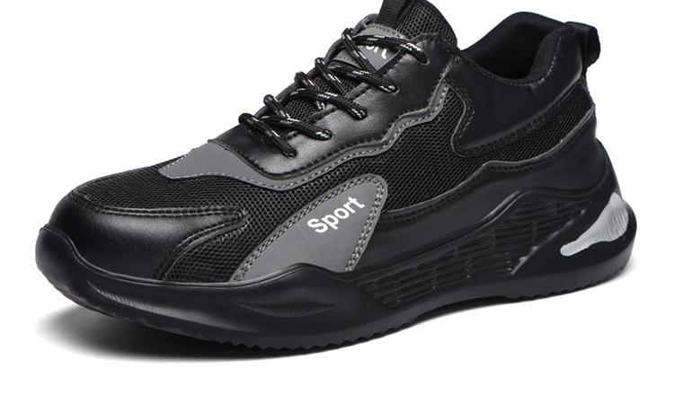 Labor protection shoes for men, breathable, deodorant, lightweight safety shoes, anti-smash, anti-puncture, steel toe, soft sole, non-slip, wear-resistant work shoes