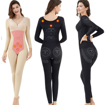 Italian beauty body shapeswoman closets waist-burning fat shaping conjoined bundle body without marks and hip slimming clothes autumn and winter
