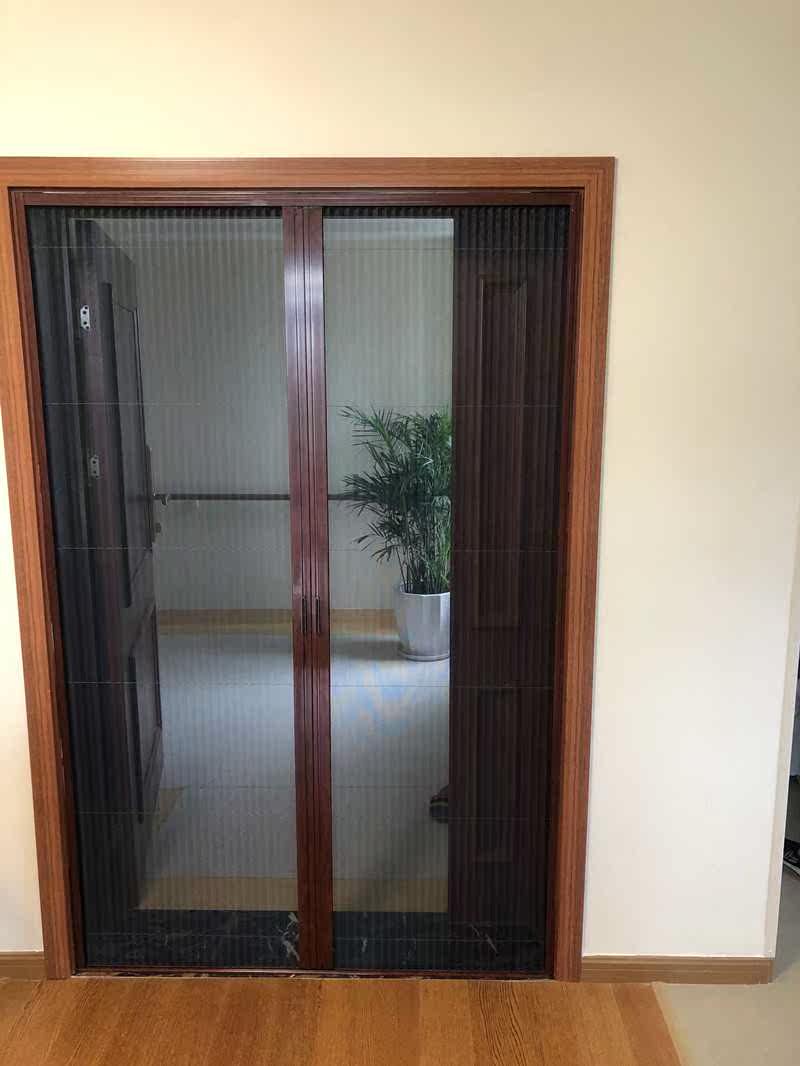 Custom Gate Security Door Security Door Door Curtain Invisible Yarn Door Folding Push-and-pull Anti-mosquito Subpartition Free of perforated wind violin style