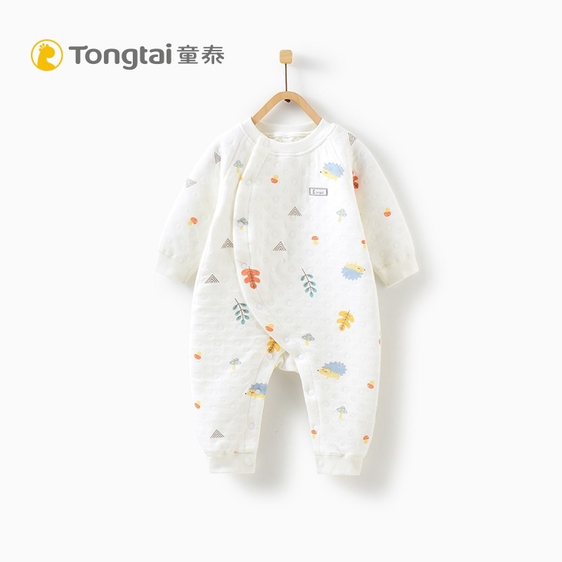 Tong Tai Autumn Winter Baby Clothes Pure Cotton Partial Open Khab 1-18-month male and female baby Even sweaters climbing clothes for heating clothes