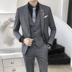 Sọc Suit Casual 2019 Gentleman của nam Professional Mang One Button Suit nam Suit Trim Ba mảnh 