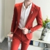 Fall 2019 New Teen nam Anh Gió Một mảnh dài tay Ding Stylish rắn Suit hai mảnh 