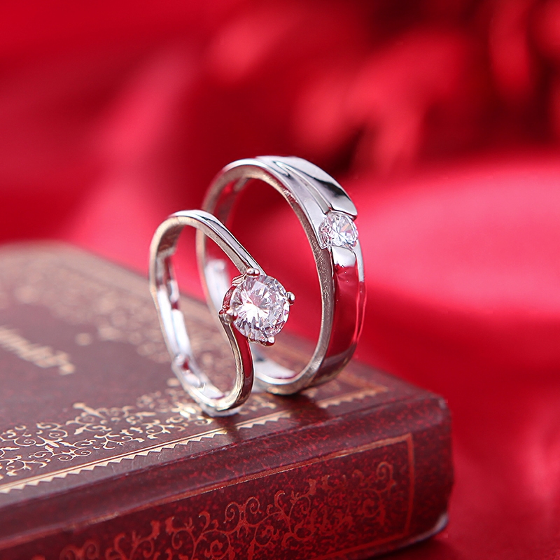 Marriage Wedding Live Photography Simulation Ring for Men and Women Couple Ring Simulation Ring