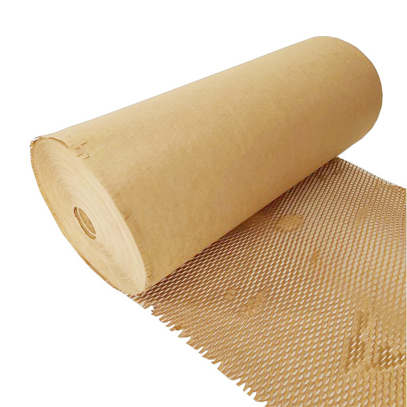 Shanghai Sharp Forest Honeycomb Paper Packaging Honeycomb Mesh Paper Pure Wood Pulp Kraft Paper Grid Bullskin Honeycomb Wrapping Paper