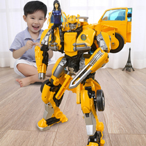 Hand-made deformation toys Super large wasp police car car dinosaur robot model King Kong boy children genuine