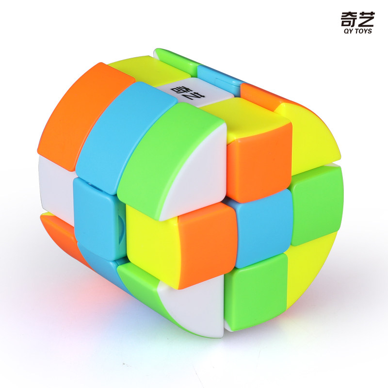 Qiyi solid color third-order cylindrical Rubik's Cube third-order children's student competition special smooth educational toys for beginners