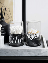 Easygood simple Nordic stainless steel ornaments creative toothpick tube toothpick box storage cotton swab tube cotton swab jar