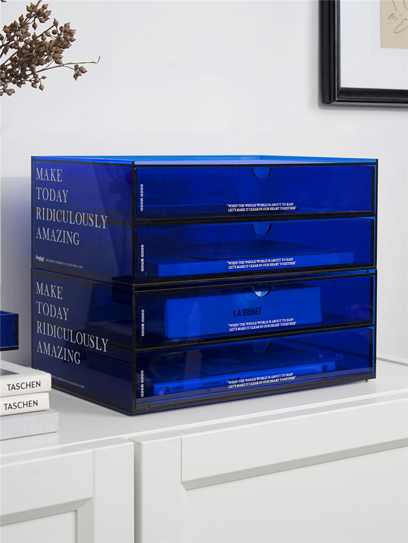 Easygood Nordic desktop cosmetic storage box stationery jewelry rack acrylic office drawer