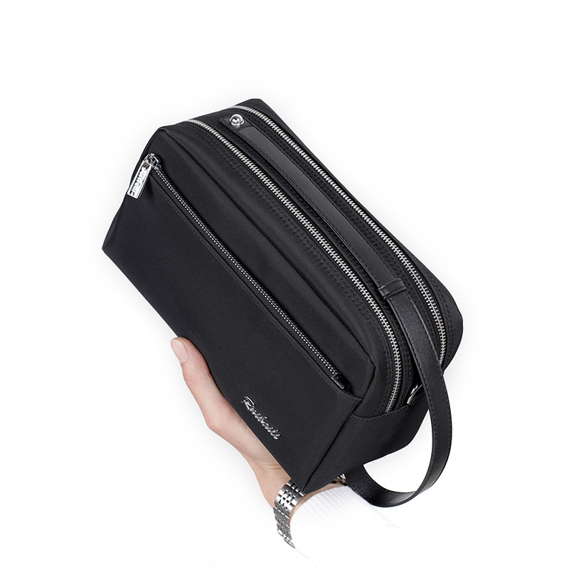 New Handbags Male Tide Cards Double Pull Chain Canvas Handbag Men's Fashion Personality Handbags Men's Single Shoulder Diagonal Satchel Bag