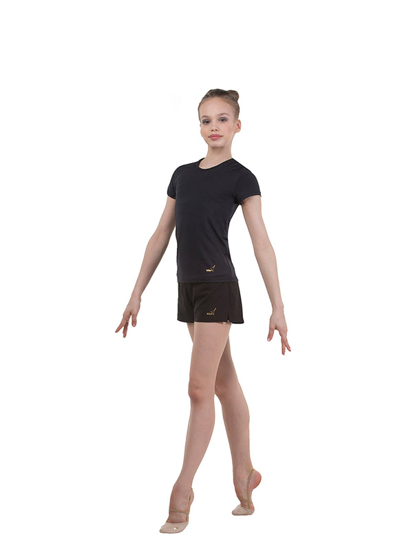 Russian Solo Artistic Gymnastics Double-Layer Sports Training Shorts, Anti-Exposure, Black, Comfortable, Quick-Drying, Wide Waistband