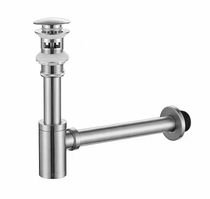 All copper water bounce basin washbasin deodorant sewer pipe washbasin washbasin brushed nickel brushed silver