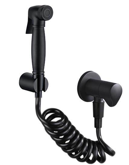 Bubble Bath Full Copper Black Toilet Spray Gun Faucet Woman Wash with Pressurized Spray Head Dressing Room Home