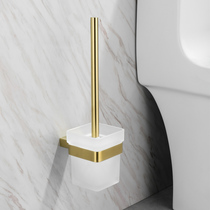 LFSTN bathroom wire drawing golden toilet brush toilet toilet brush suit brass wall-mounted toilet such as toilet cleaning