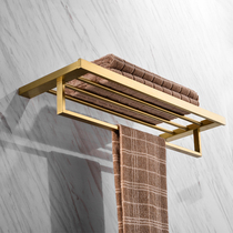 Nordic drawing brass gold 304 stainless steel bath towel rack toilet shelve bathroom hardware pendant