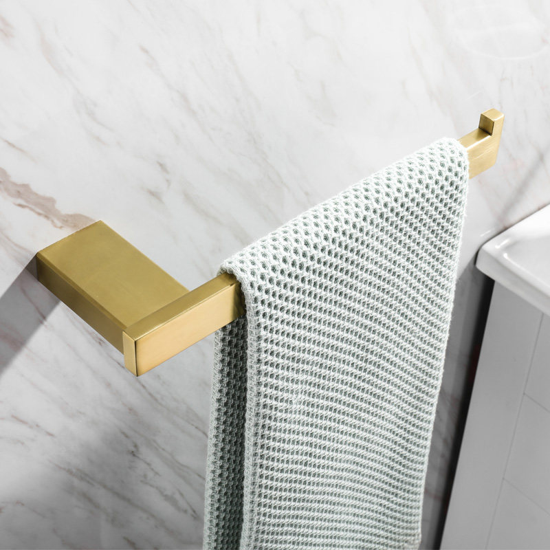 LFSTN bathroom brushed brass gold towel storage ring bathroom towel bath towel hanging ring villa hotel