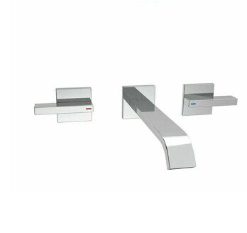 Full copper concealed fit embedded in cold and hot three-hole surface basin tap washbasin pre-embedded tap