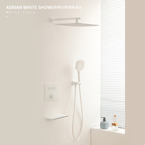 Bubble bathroom all copper constant temperature home bathroom white shower embedded button ceiling waterfall faucet shower