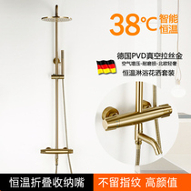 Bubble bathroom golden shower shower set brass household hot and cold water toilet wall-mounted constant temperature shower