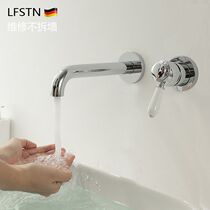 Bubble bathroom retro embedded faucet household hot and cold silver concealed wash basin all copper basin faucet wine