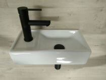 All copper black basin faucet black matte Basin hot and cold faucet high pole bathroom faucet black faucet