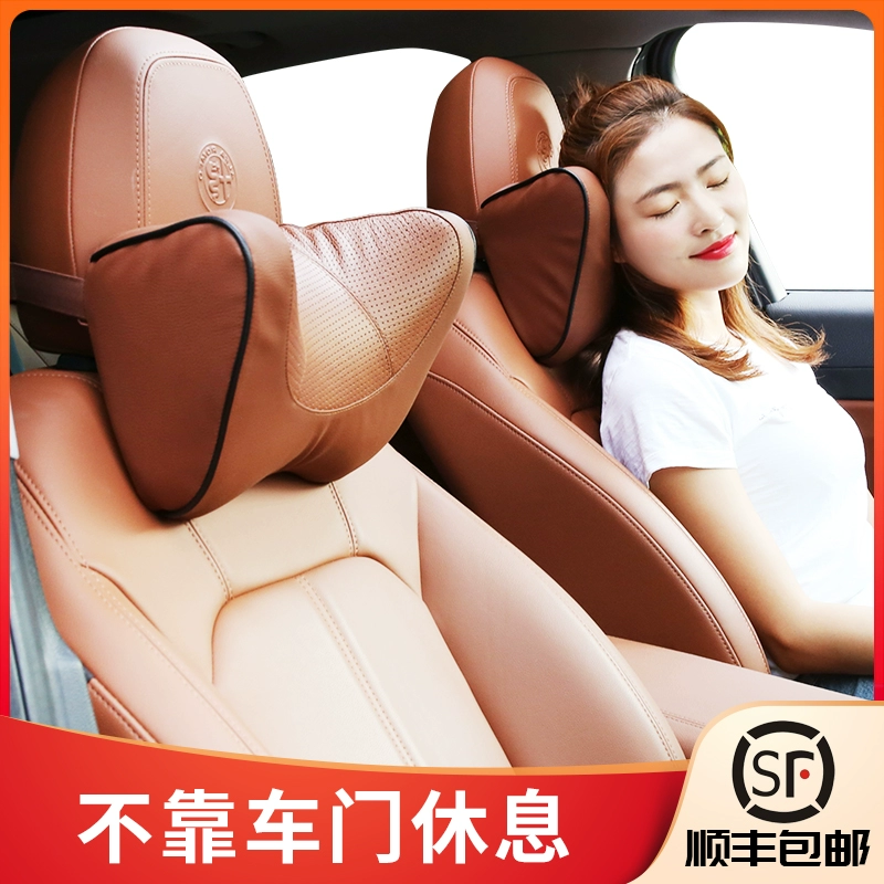 Gối tựa đầu ô tô bọc da ô tô Anko car memory foam Gối kê cổ chữ U ô tô cung cấp đệm thắt lưng - Ô tô nội thất Accesseries