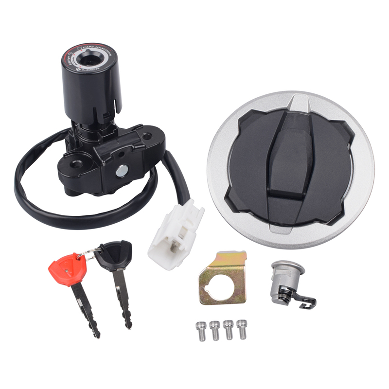 Spark Switch Lock Fuel Gas Cap Key Set Suitable for Kawasaki Ninja 400 Z400 2018-2023