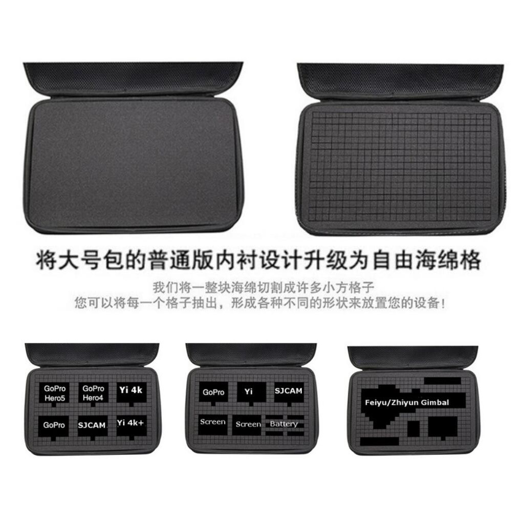 Máy ảnh thể thao miễn phí túi lưu trữ DIY túi xách GOPRO kiến ​​nhỏ SJCAM gạo nhà cầm tay gimbal - Phụ kiện máy ảnh kỹ thuật số tui may anh