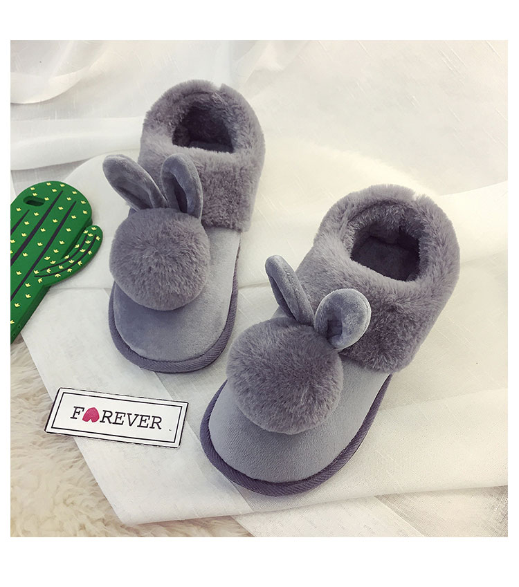 Dép cotton trong nhà ấm áp dày đáy chống trượt nhà tháng trẻ em túi xách sang trọng dễ thương với hậu sinh cộng với nhung mùa đông - Trang chủ dép đi ở nhà
