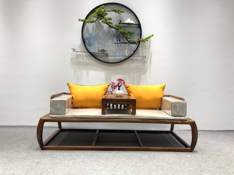 Boutique South American Huaches wood New Chinese Princess Tatami Bed two sets 185 * 85 * 39