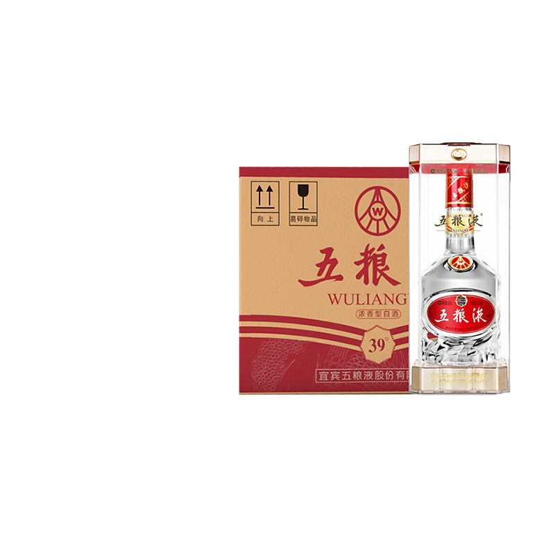 国企保真】五粮液39度500ml*6瓶浓香低度白酒整箱新旧随机评价- 淘宝网