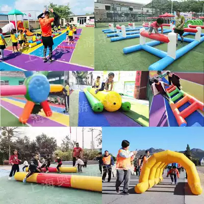 Fun Games props inflatable hammer Golden hoop stick kindergarten body intelligent parent-child pencil stick ball pig triangle ladder