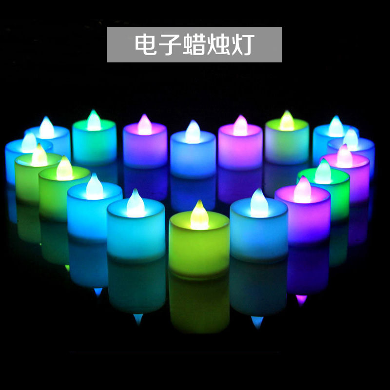 LED electronic candle lamp birthday confession romantic proposal love heart shaped Valentine's Day wedding surprise creative layout
