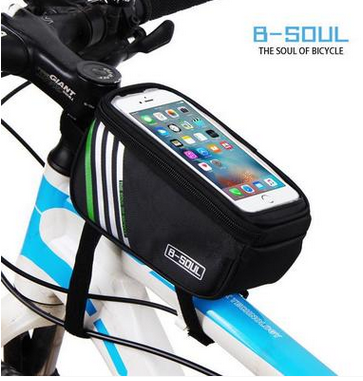 B-SOUL mountain bike bicycle touch screen mobile phone bag upper tube bag mobile phone bag front beam bag saddle bag riding equipment