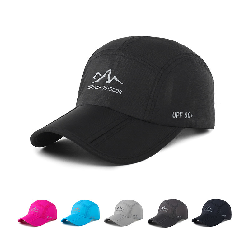 Summer new men and women speed dry baseball caps Outdoor hiking sunscreen sunbeds Folding Fishing Duck Tongue Cap Fisherman