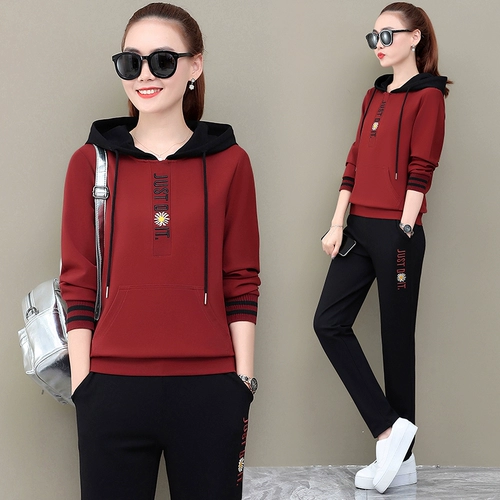 Модный спортивный костюм, толстовка с капюшоном для отдыха, комплект, 2020, городской стиль, в корейском стиле, оверсайз