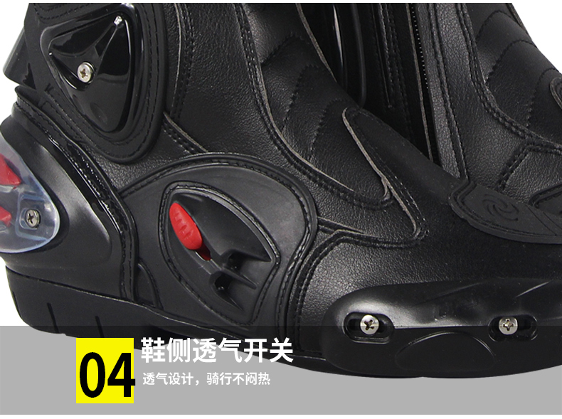 Giày đua xe máy cho nam xe máy đi xe đạp mùa đông đua xe ủng chống ngã Knight - Xe máy Rider thiết bị bao tay đi phượt